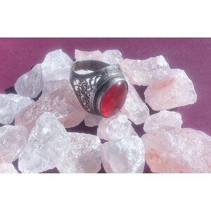 Vintage Israel .925 Sterling Silver Filigree Ring – Used as Horror Video Prop